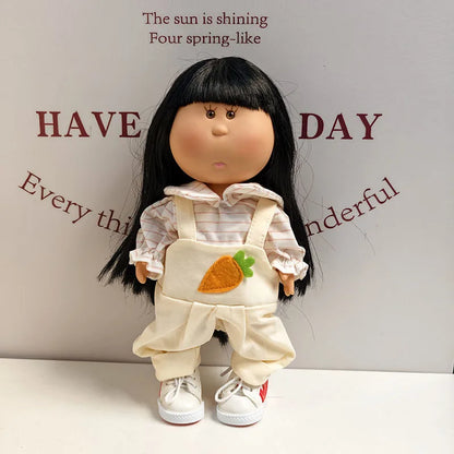 For 24cm Mia Spanish Potato Doll Clothes Outfit Set Knitted Sweater Shoes Skirt Overalls Dress For Mia Doll Dress Up Accessories