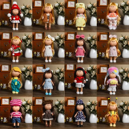 Hot 24CM Mia Spanish Potato Doll Outfit Sets Cute Dress Hat Overalls Clothes Accessories For Little Girls  Birthday Gift Toy