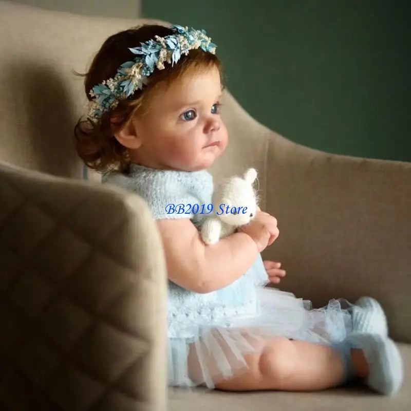 Q0KB Life-like Reborns Baby Doll with Moving Arm & Leg Vinyl Full Body Pouting Girl
