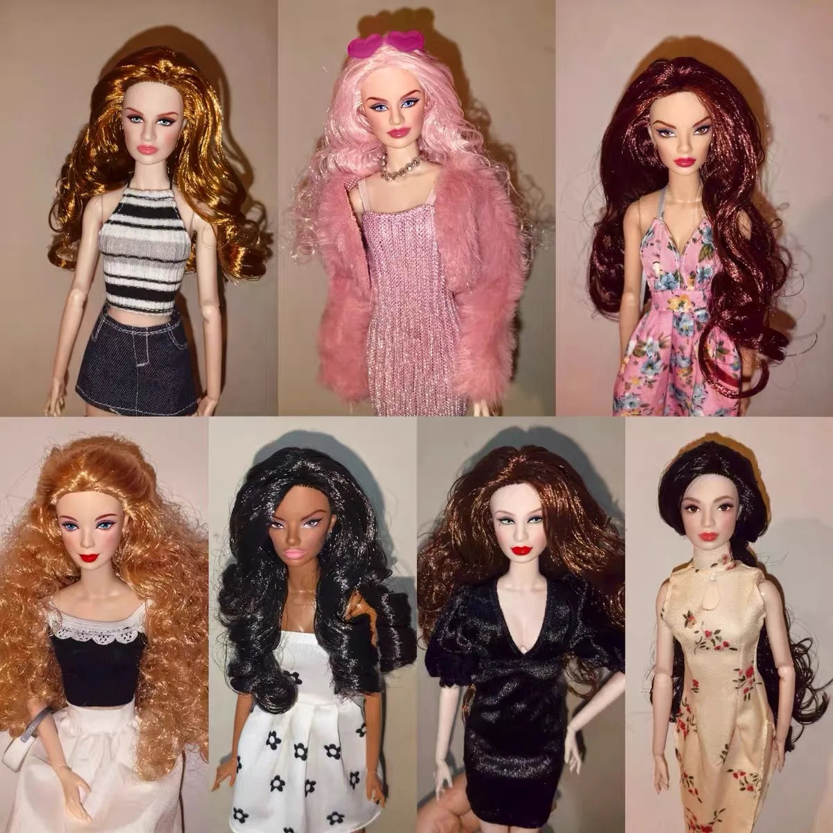 32cm Fairy Supermodel Nude Doll 1/6 Princess Doll White/normal Skin Joints Movable Designer Hairstyle Body+Head Doll