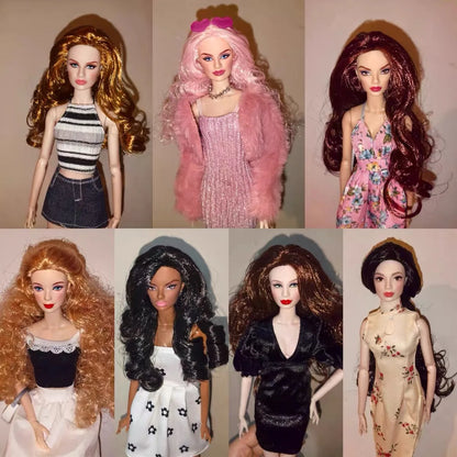 32cm Fairy Supermodel Nude Doll 1/6 Princess Doll White/normal Skin Joints Movable Designer Hairstyle Body+Head Doll