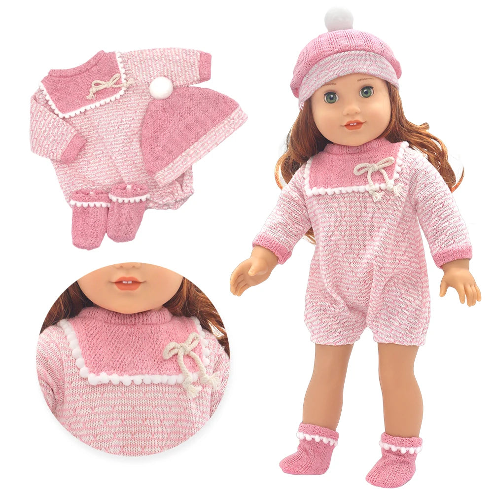 Doll Clothes for 43cm Born Baby Doll Cute 43cm Newborn Doll Accessories Festival Birthday Gift Doll Down Coat Children Toys Wear