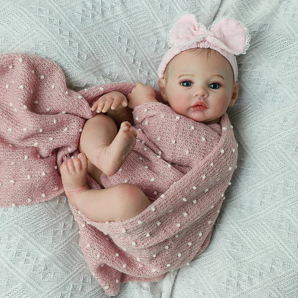 48cm Baby Reborn Doll Like Real Silicone Vinyl Full Body Girl Lifelike Painted Babies Realistic Newborn Dolls Toy Gifts For Kids