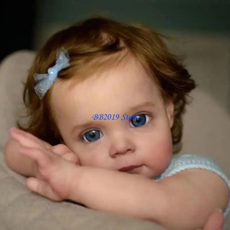 Q0KB Life-like Reborns Baby Doll with Moving Arm & Leg Vinyl Full Body Pouting Girl