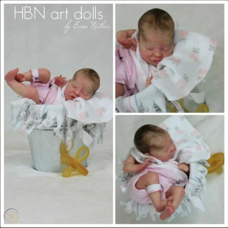 9" Inches Mini Bebe Reborn Kit Wee Patience Reborn Baby Vinyl Doll Kit  Unpainted Doll Parts DIY Blank Reborn Doll Kit