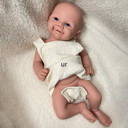 17" Vivienne Soft Silicone Girl Reborn Baby Doll Lifelike Bebe Reborn Doll Toys Realistic Baby Toys Real Corpo De Silicone Doll