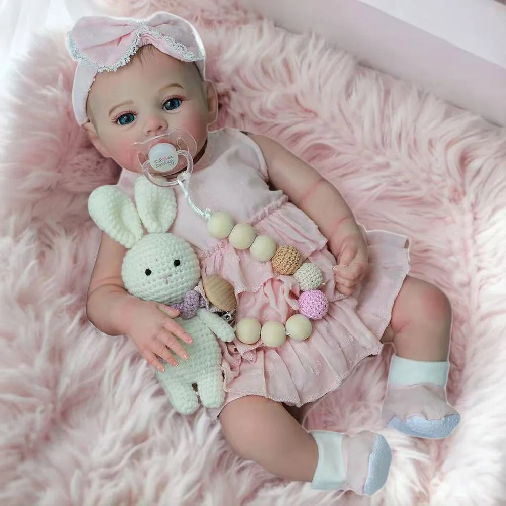 48cm Baby Reborn Doll Like Real Silicone Vinyl Full Body Girl Lifelike Painted Babies Realistic Newborn Dolls Toy Gifts For Kids