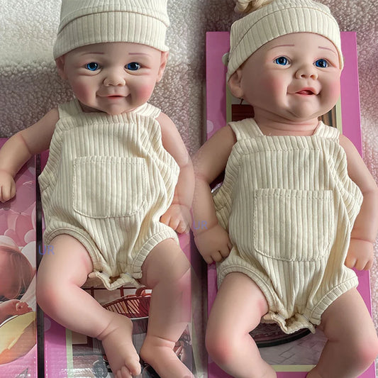 17" Vivienne Soft Silicone Girl Reborn Baby Doll Lifelike Bebe Reborn Doll Toys Realistic Baby Toys Real Corpo De Silicone Doll