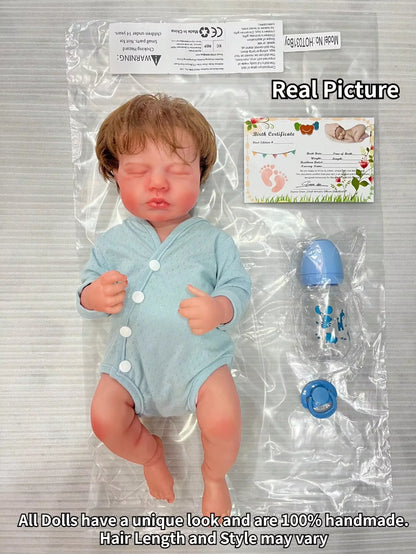 50 cm Full Body Silicone Vinyl Reborn Girls Doll Handmade Newborn Bebe Doll For Children Gifts