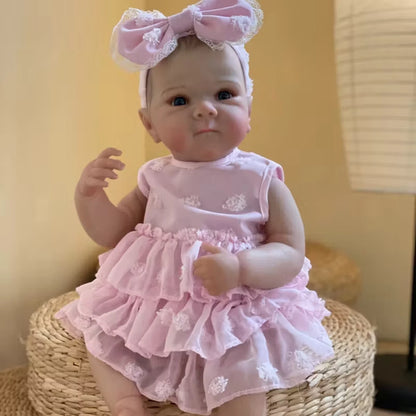 JOYORA Vinyl Realistic Baby Doll Finished Rebirth Doll 3D Skin Art Doll Cute Fashion Doll High Quality Handmade Doll Gift Toy