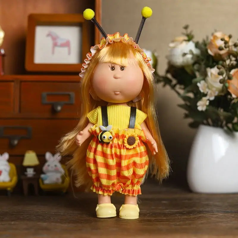 Hot 24CM Mia Spanish Potato Doll Outfit Sets Cute Dress Hat Overalls Clothes Accessories For Little Girls  Birthday Gift Toy