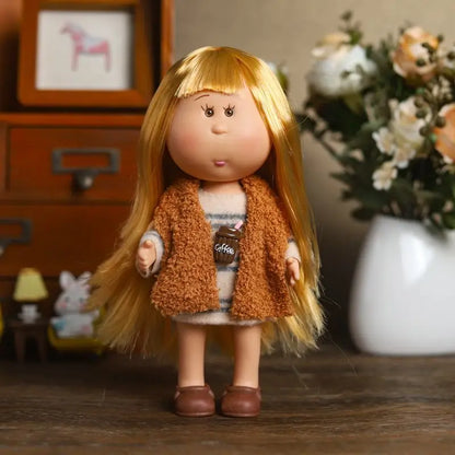 24cm Mia Potato Doll with Clothes, Cute Plush Dress Up Doll, Spanish Style Collectible Figure Gift