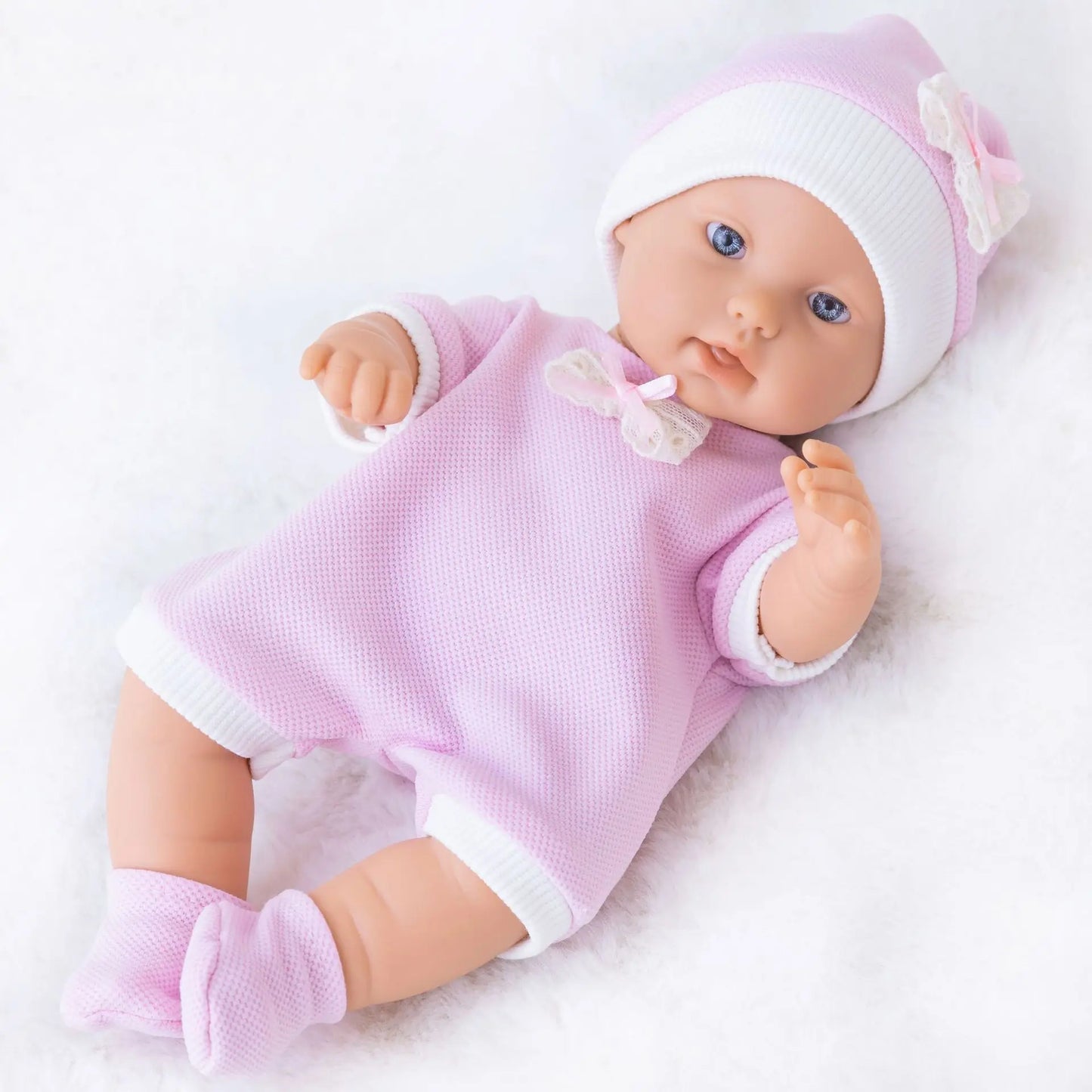 12inch/30CM Reborn Baby Doll with Clothes Soft Polyester Washable Soothing Toy Realistic Vinyl Full Body Holiday Gift for Kids