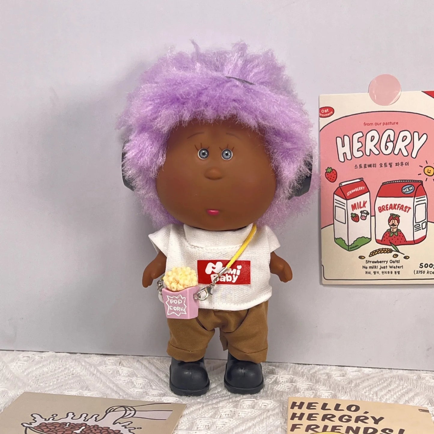 18cm Spanish Potato Doll Russian Curly Hair Blonde Black Skin Vinyl Doll Adorable Figures Dress Up Ornaments Girl Holiday Gift