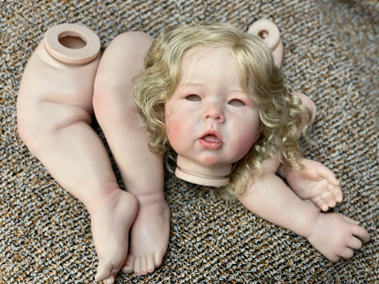 27Inch Liam Bebe Reborn Doll Kits Handmade Painted Realistic Soft Vinyl Reborn Baby Doll Kits Bebé Reborn