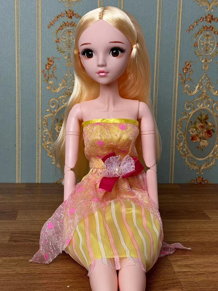 60cm Doll Blinking Eyes Winking Eyes Doll 1/3 BJD Doll with clothes Kids Girls Dolls Toy Gift