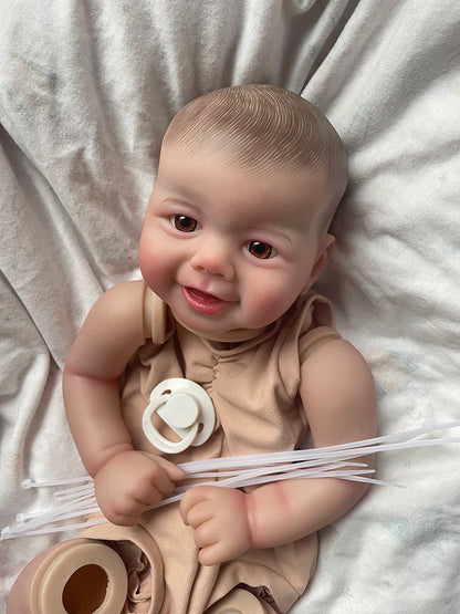 19Inch Already Painted Reborn Doll Kits Emmy Soft Vinyl Reborn Baby Dolls Accessories for DIY Realistic Toys DIY