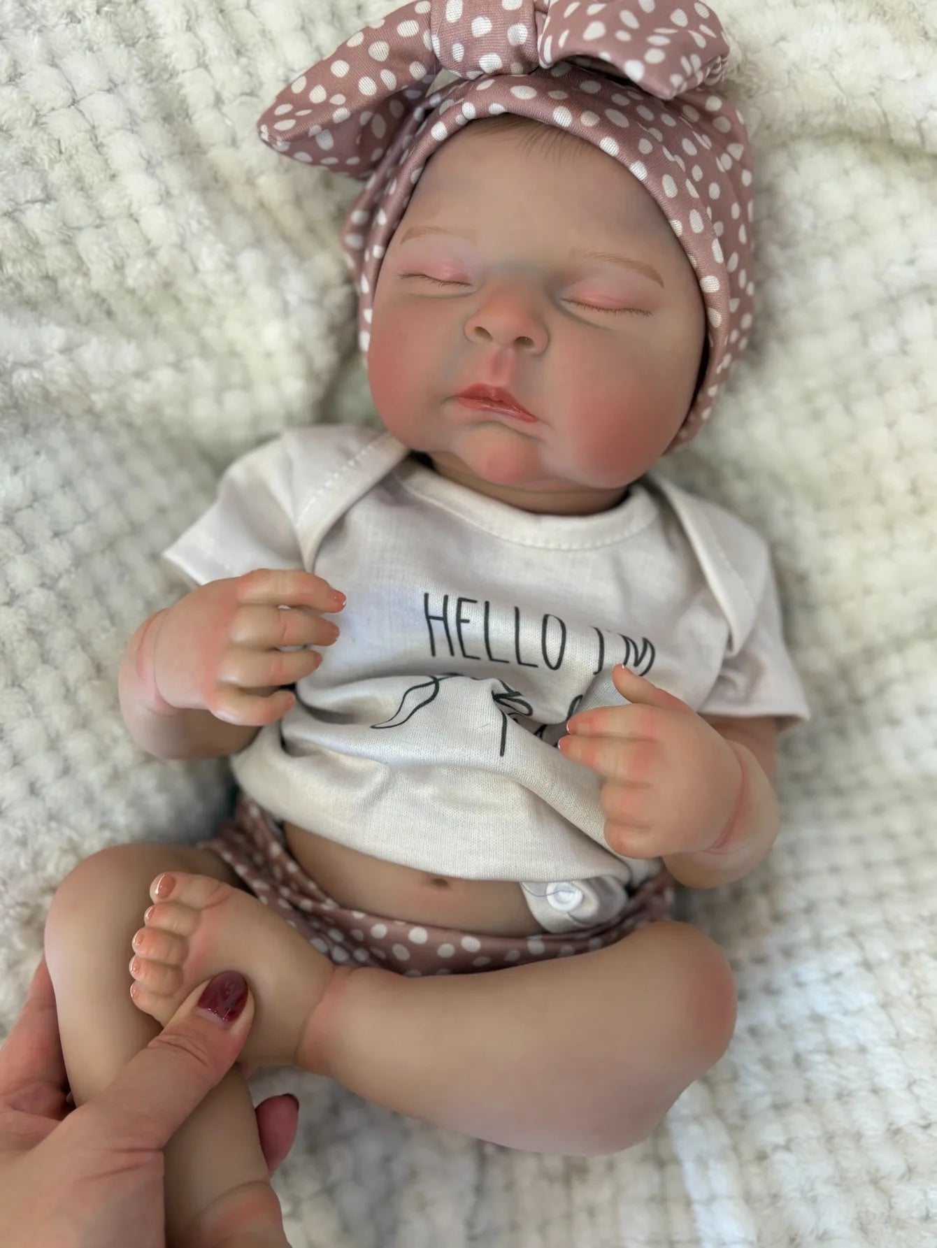 18-Inch Full Soft Vinyl Reborn Girl Doll Peaches | Handmade Newborn Bebe Toy | Kids Birthday Gift
