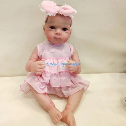 090B 19inch Newborns Baby Girl Doll in Vinyls Perfect for Parent Child Interaction