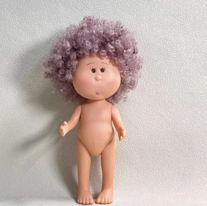 Authentic 24cm Spanish Mia Potato BJD Doll Vinyl Nude Doll With Black Long Hair For Girls Kids Play Collectible Figure