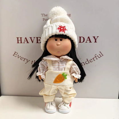 For 24cm Mia Spanish Potato Doll Clothes Outfit Set Knitted Sweater Shoes Skirt Overalls Dress For Mia Doll Dress Up Accessories