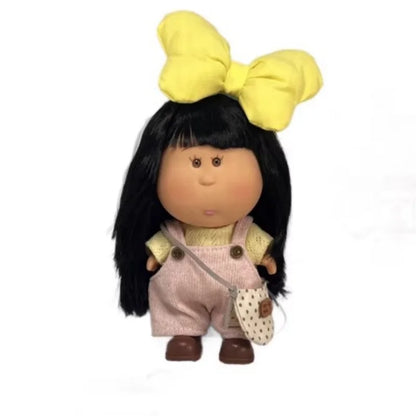 About 18cm Spanish Potato Russian Curly Hair Blonde Black Skin Vinyl Doll Kawaii Figures Room Decoration Ornaments Girls Gift