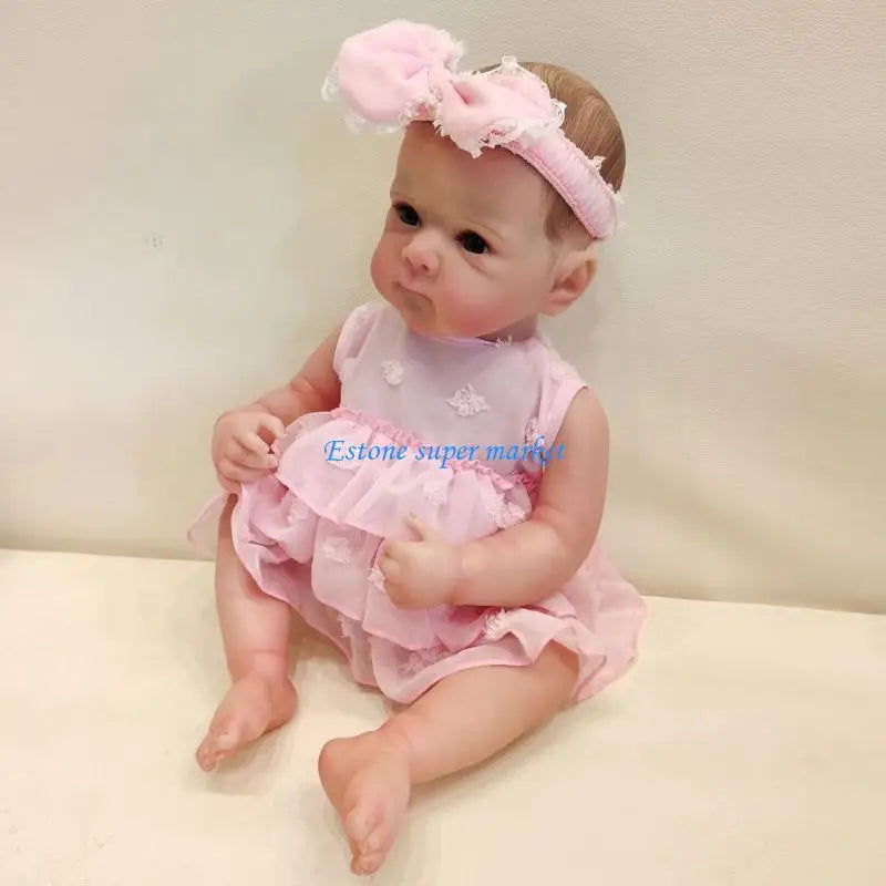 090B 19inch Newborns Baby Girl Doll in Vinyls Perfect for Parent Child Interaction