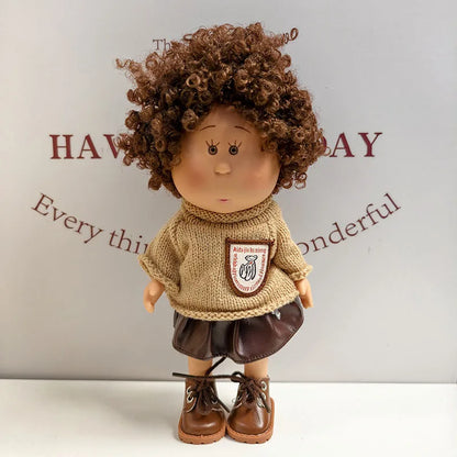 For 24cm Mia Spanish Potato Doll Clothes Outfit Set Knitted Sweater Shoes Skirt Overalls Dress For Mia Doll Dress Up Accessories