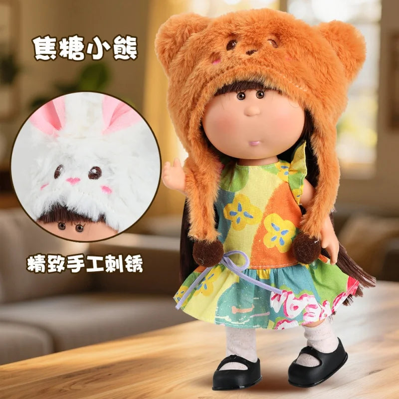 Guabao Spanish Potato Doll Clothes Frog Style Plush Hat Dress Set Hand Embroidered Outfit Replacement For Kids Birthday Gift