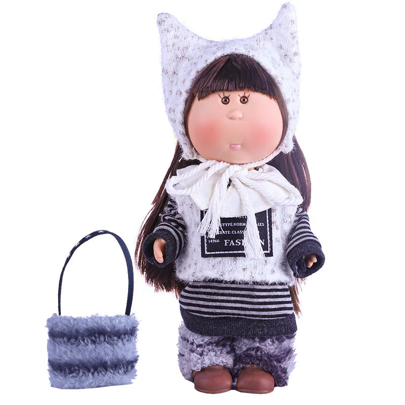 24cm Mia Potato Doll with Clothes, Cute Plush Dress Up Doll, Spanish Style Collectible Figure Gift