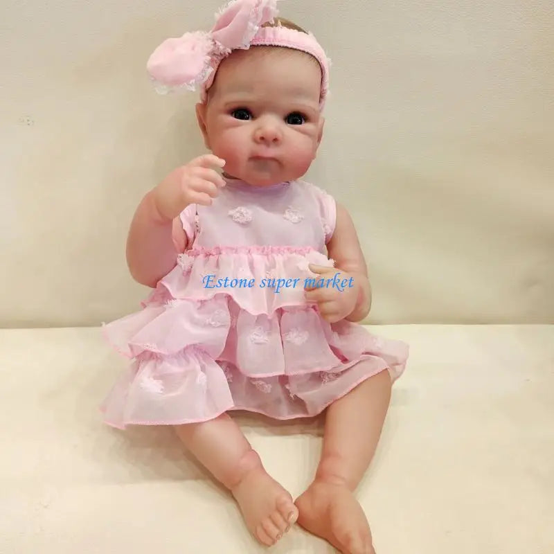 090B 19inch Newborns Baby Girl Doll in Vinyls Perfect for Parent Child Interaction