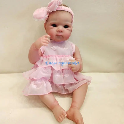 090B 19inch Newborns Baby Girl Doll in Vinyls Perfect for Parent Child Interaction