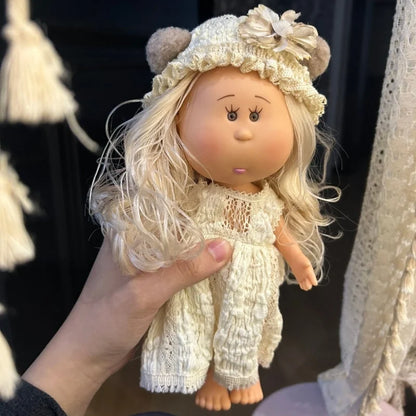 New 24cm Spanish Mia Potato Doll Set Diy Dress Up Vinyl Doll Action Figure Curly Hair Red Hair Black Hair Ornaments Girl  Toy