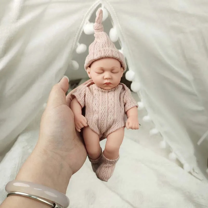 20CM Baby Doll Soft and Full Body Vinyl Reborn Toddler Doll 7.87 Inch lifelike Newborn Mini Bebe Doll Toys Girls Children Toy