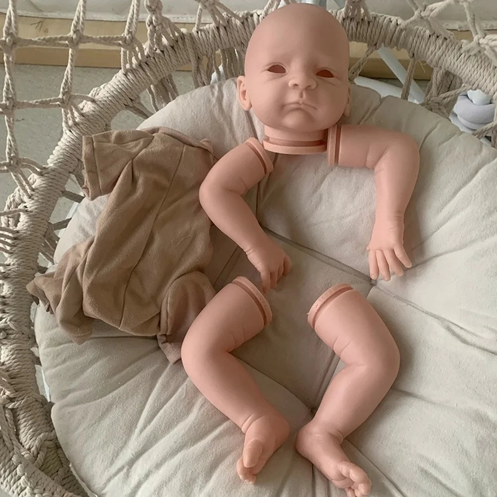 20inch Unpainted Reborn Doll Kit Nils Soft Vinyl Reborn Doll Unfinished Doll Parts DIY Blank Doll Kit