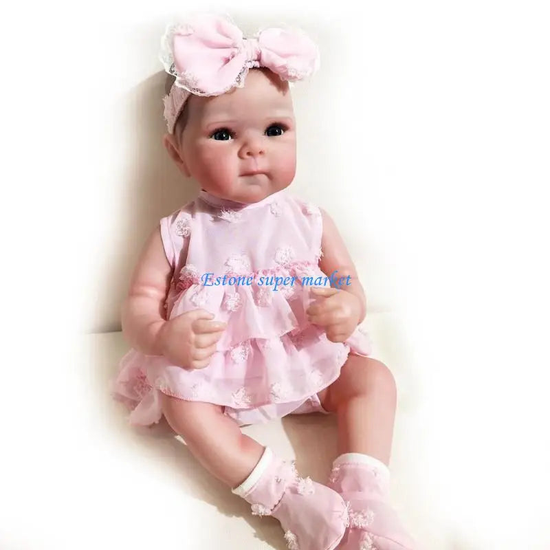 090B 19inch Newborns Baby Girl Doll in Vinyls Perfect for Parent Child Interaction