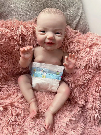 19Inch Charlie Full Body Vinyl Reborn Baby With 3D Skin Visible Veins Lifelike Soft Touch Christmas Gift for Children