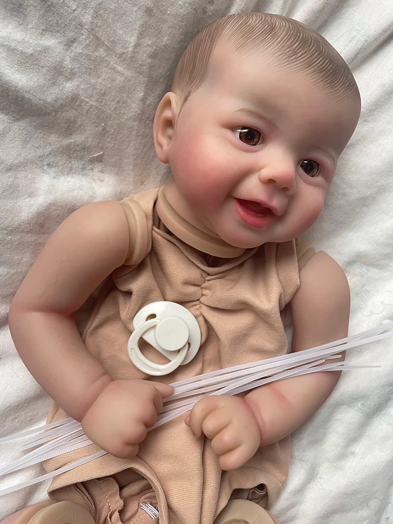 19Inch Already Painted Reborn Doll Kits Emmy Soft Vinyl Reborn Baby Dolls Accessories for DIY Realistic Toys DIY