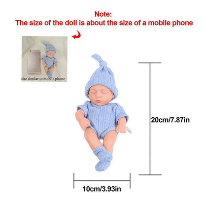 20CM Baby Doll Soft and Full Body Vinyl Reborn Toddler Doll 7.87 Inch lifelike Newborn Mini Bebe Doll Toys Girls Children Toy