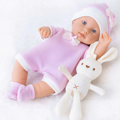 12inch/30CM Reborn Baby Doll with Clothes Soft Polyester Washable Soothing Toy Realistic Vinyl Full Body Holiday Gift for Kids