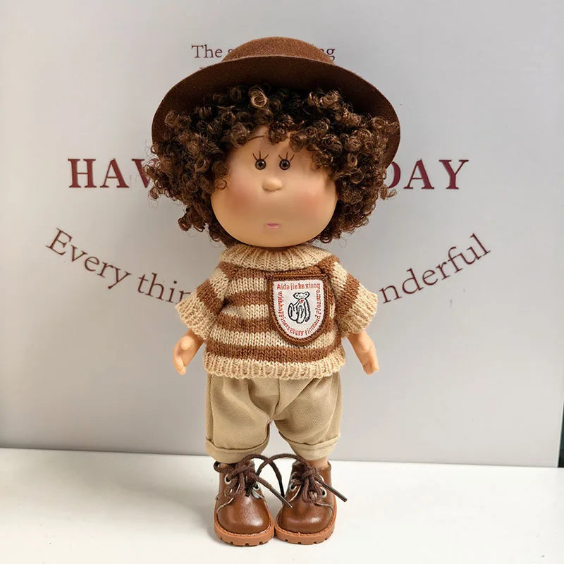 For 24cm Mia Spanish Potato Doll Clothes Outfit Set Knitted Sweater Shoes Skirt Overalls Dress For Mia Doll Dress Up Accessories