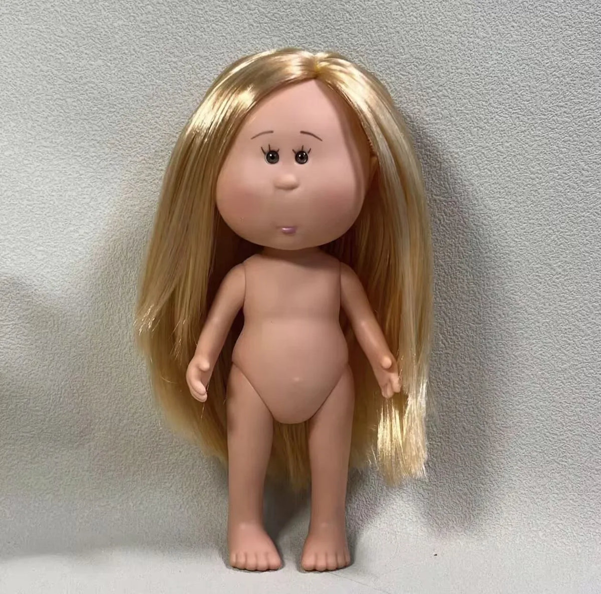 Authentic 24cm Spanish Mia Potato BJD Doll Vinyl Nude Doll With Black Long Hair For Girls Kids Play Collectible Figure