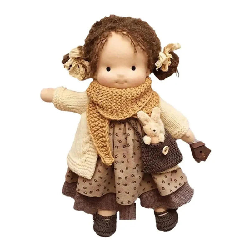 Waldorf Doll Handmade Mini Dress Up Dolls Mini Cute Native Enamel Doll Kawaii Soft Stuffed Plush Toys Girl Kids Birthday Gift