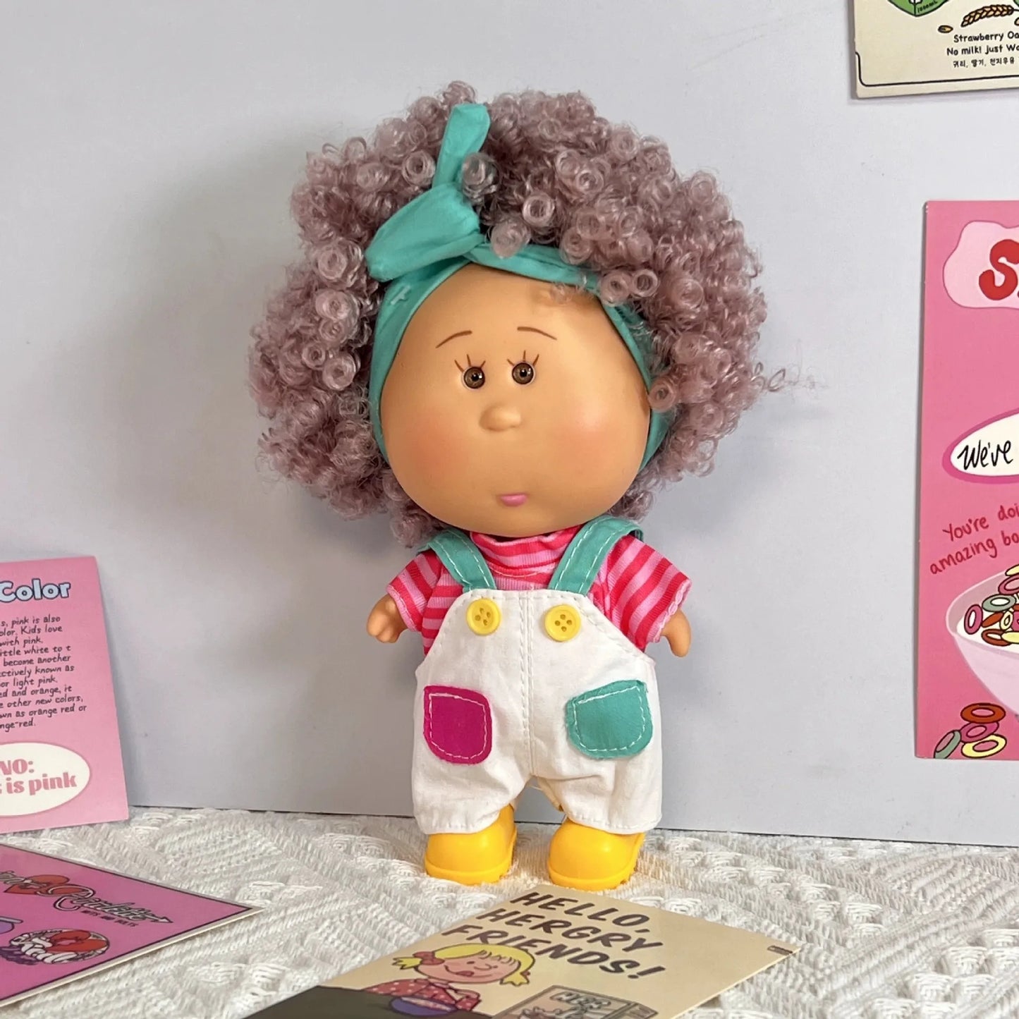 18cm Spanish Potato Doll Russian Curly Hair Blonde Black Skin Vinyl Doll Adorable Figures Dress Up Ornaments Girl Holiday Gift