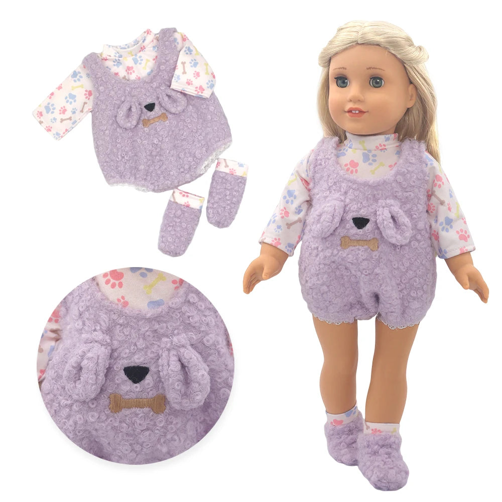 Doll Clothes for 43cm Born Baby Doll Cute 43cm Newborn Doll Accessories Festival Birthday Gift Doll Down Coat Children Toys Wear