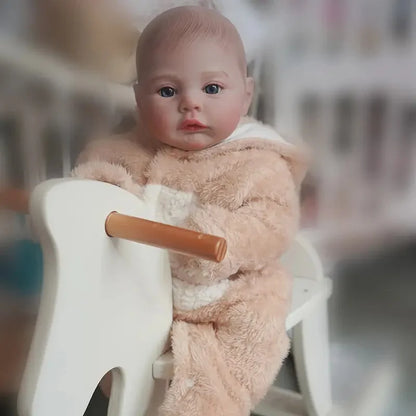 18"/45cm Realistic Reborn Girl Baby Doll Full Body Vinyl Silicone 3D Hand Painted Newborn Gift Birthday Gift Christmas Gift