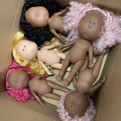 New 24cm Spanish Mia Potato Doll Set Diy Dress Up Vinyl Doll Action Figure Curly Hair Red Hair Black Hair Ornaments Girl  Toy