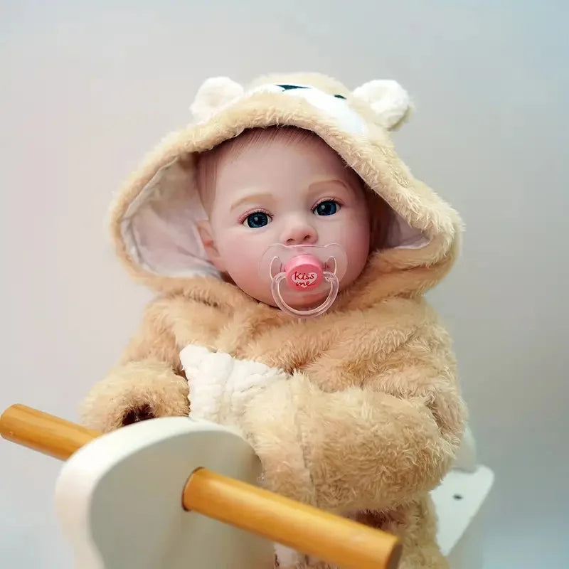 18"/45cm Realistic Reborn Girl Baby Doll Full Body Vinyl Silicone 3D Hand Painted Newborn Gift Birthday Gift Christmas Gift
