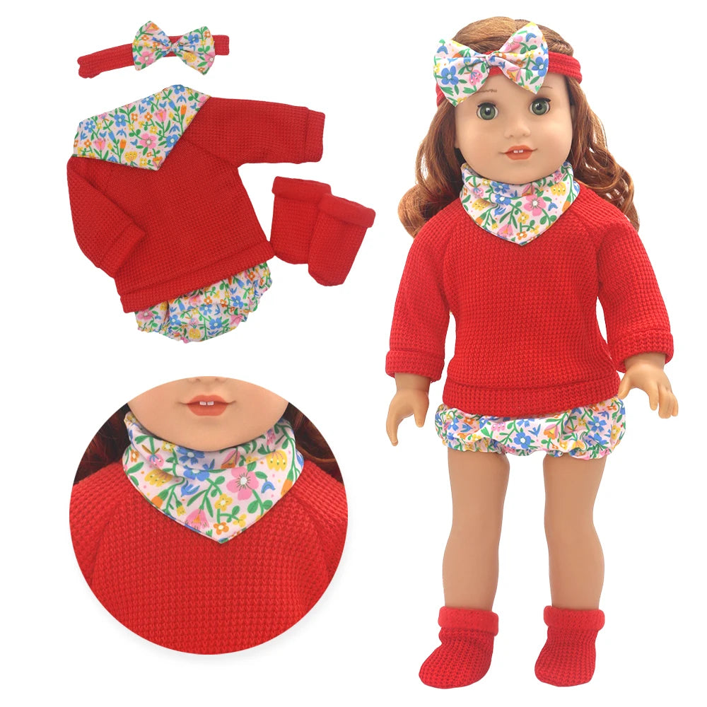 Doll Clothes for 43cm Born Baby Doll Cute 43cm Newborn Doll Accessories Festival Birthday Gift Doll Down Coat Children Toys Wear