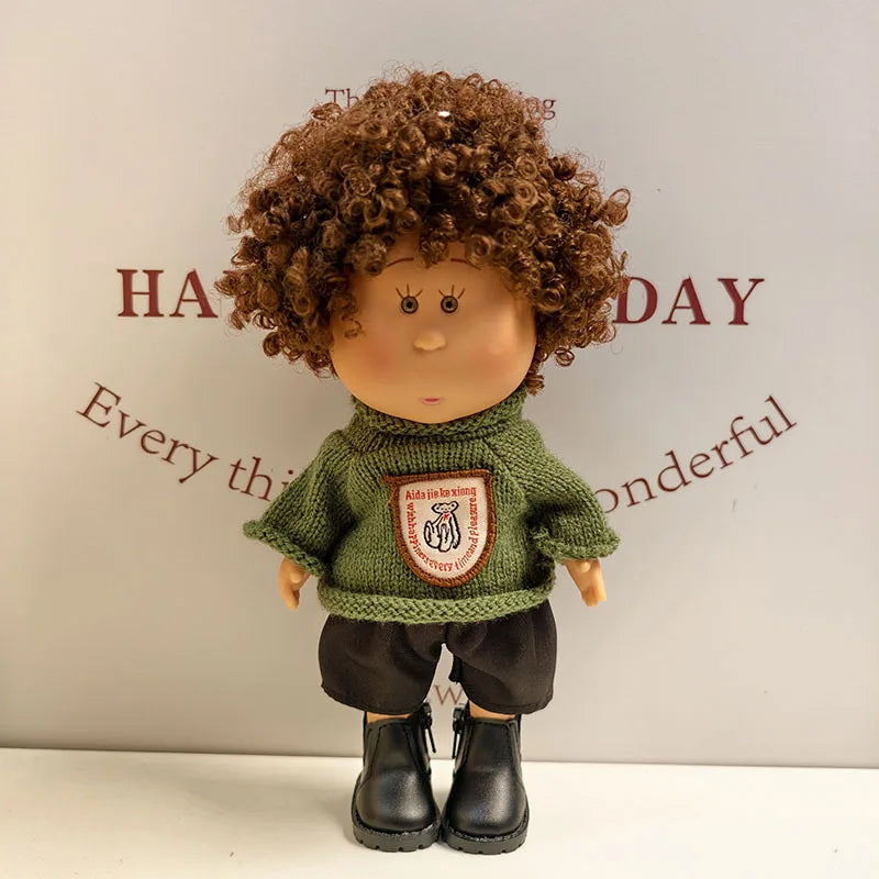 For 24cm Mia Spanish Potato Doll Clothes Outfit Set Knitted Sweater Shoes Skirt Overalls Dress For Mia Doll Dress Up Accessories